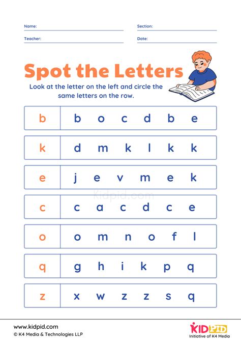 Find Alphabet Worksheet