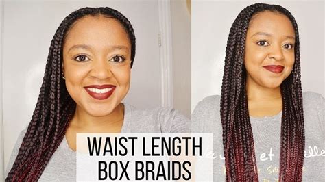 Waist Length Box Braids Length Chart And Top 4 Most Popular Styles