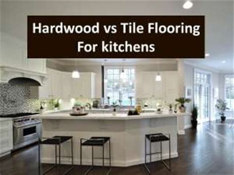 The big question i hear a lot is: Kitchen floors - Is hardwood flooring or tile better?