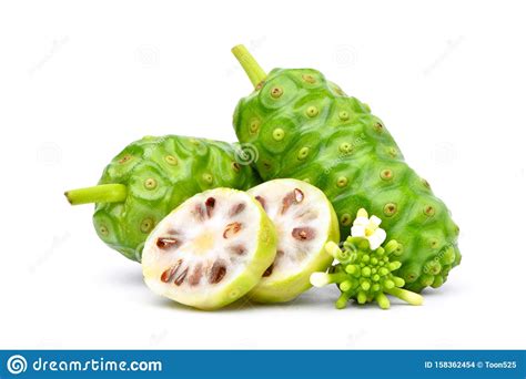 Noni Or Morinda Citrifolia Fruits With Sliced Stock Photo Image Of