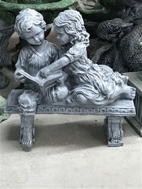 Boy And Girl Statue Reading Book Archives The Cement Barn