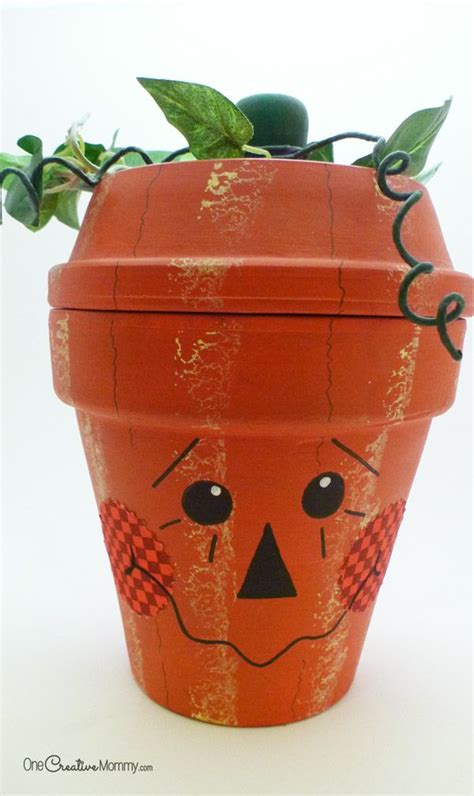 Terra Cotta Pumpkin Makeover Pumpkin Decorating Clay Pot Crafts