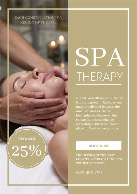 Free Minimalist Cream Spa Flyer Template To Download