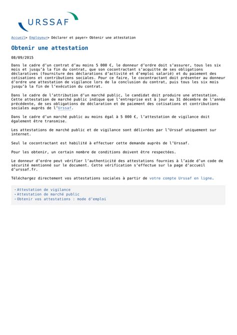 Pdf Attestation De Vigilance Msa Pdf Télécharger Download