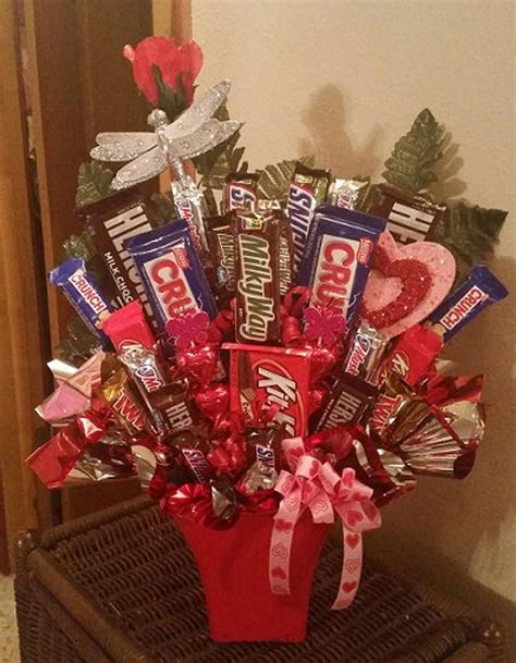 Valentine Candy Bouquet Assorted Candy Bars Roses Birthday Etsy