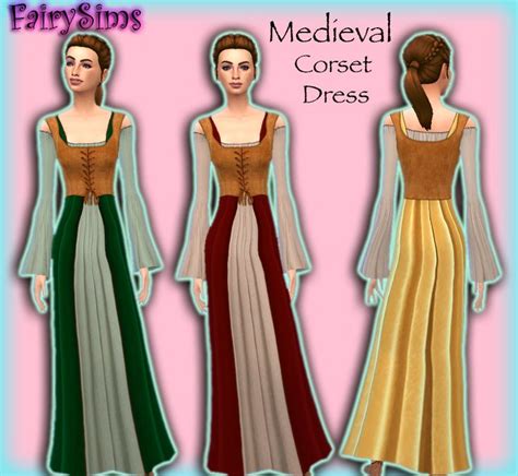 Sims 4 History Challenge Cc Finds Dresses For Teens Corset Dress Dress