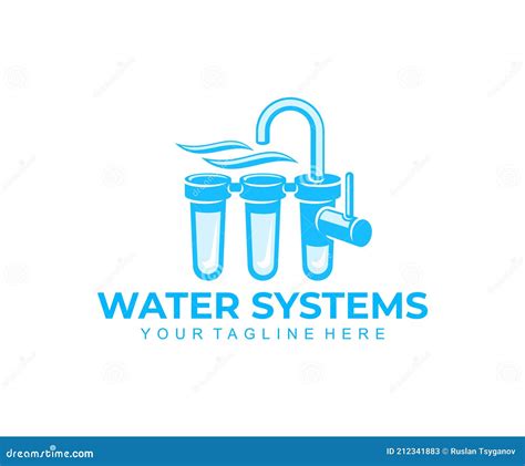 Water Filter Drinking Water Systems And Water Treatment Logo Design