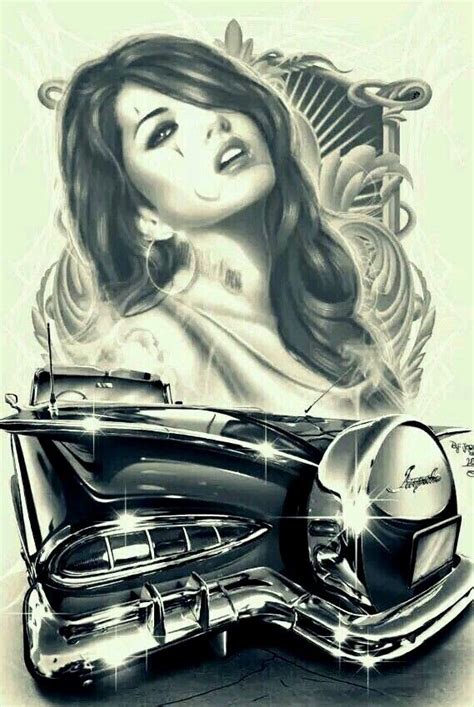 Pin By Mary Garza On Lowrider Arte By Guillermo Lowrider Art Chicano Art Chicano Art Tattoos