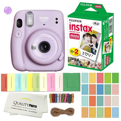 fujifilm instax mini 11 instant film camera lilac purple plus instax film and accessories