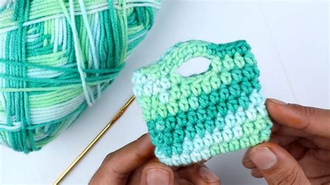 How To Crochet Mini Bag For Beginners Youtube