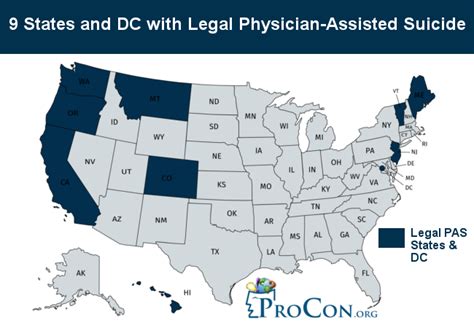 States With Legal Physician Assisted Suicide Euthanasia