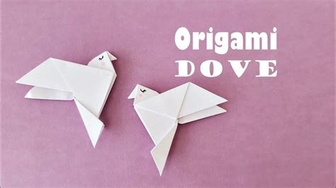 How To Make Origami Dove Paper Craft Paper Bird Origami Bird