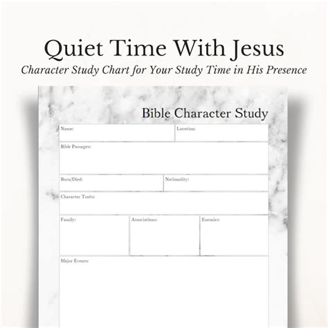 Bible Character Study Worksheet