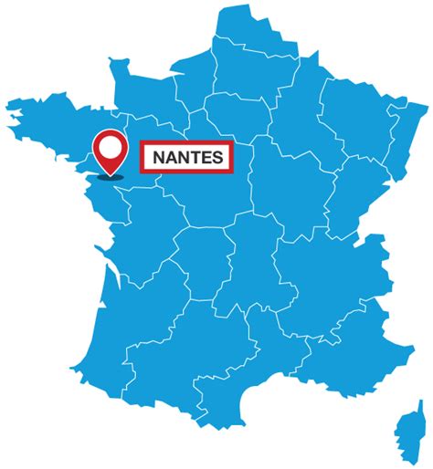 Nantes is arranged at the leader of the estuary of the loire stream, where it is joined by the erdre and the sèvre. Info • nantes carte france