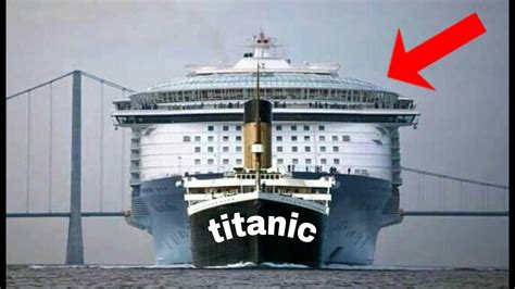 🚢 El Barco Mas Grande Del Mundo 🌎 El Titanic Es Un Bote Al Lado Del Mas
