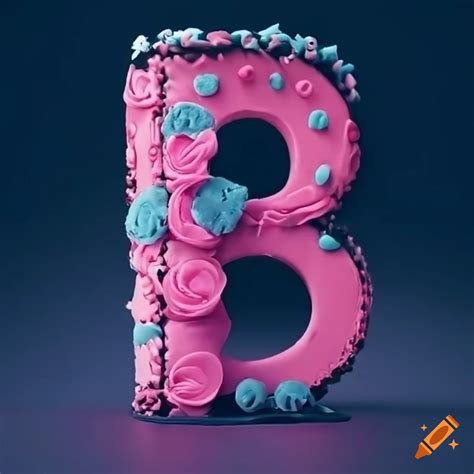 Letter P Made Of Cake