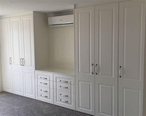 Fabulous White Painted Built In Wardrobe With Dressing Table Timeless