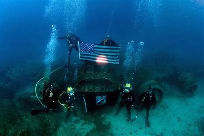 Flag American Scuba Navy Wallpapers Underwater Diver