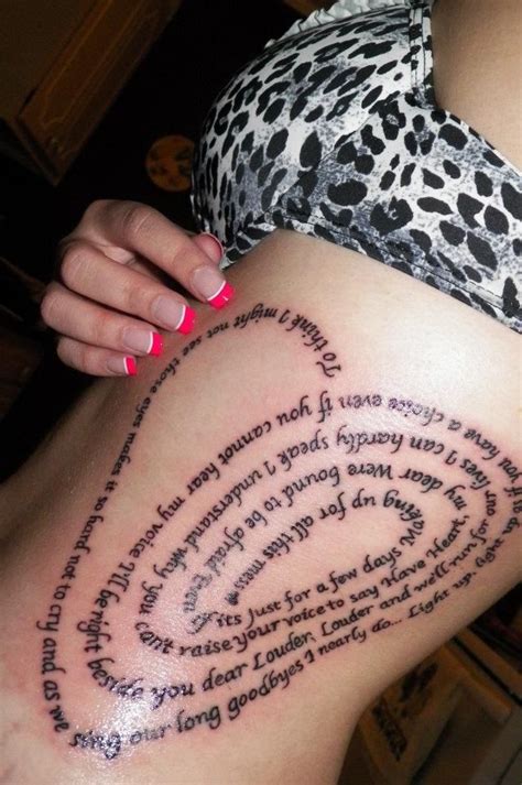 The Tattoo I Have On My Side Lyrics To Snow Patrol Run Tattoo Designs Body Art Tattoos