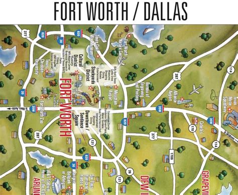 Dallas Fort Worth Area Map Map Of Dallas Fort Worth Area Texas Usa