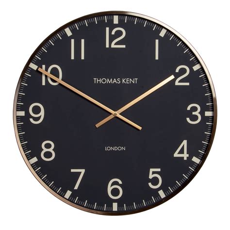 Thomas Kent Clocksmith Wall Clock 76cm Black Leekes