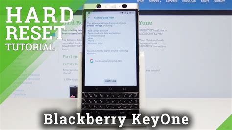 How To Hard Reset Blackberry Keyone Wipe Device By Using Settings