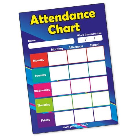 Attendance Chart Cards X 20 A5 School Attendance