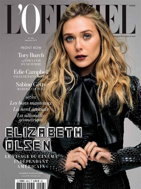 Elizabeth Olsen Lofficiel Magazine Paris September 2015