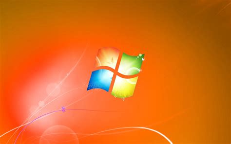 Windows 7 Default Wallpaper Orange Version Windows Wallpaper