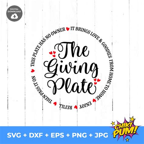 Giving Plate Svg The Giving Plate Svg Sharing Plate Svg Etsy Canada