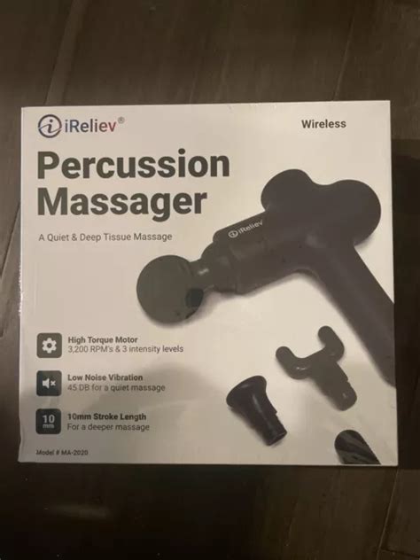 Percussion Massage Gun By Ireliev Wireless For Quite Deep Tissue New Nib Sealed 12000 Picclick