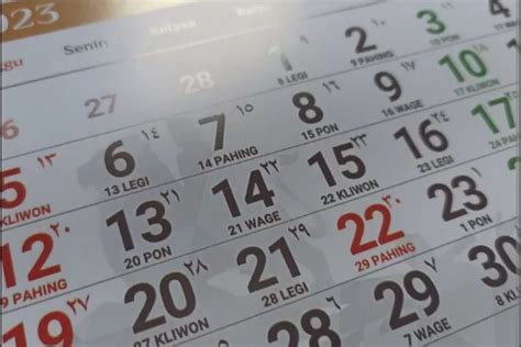 Kalender Jawa Bulan Februari 2023 Terbaru Dan Lengkap Dengan Hari