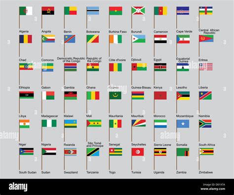 Set Of African Countries Flags Vector Illustration Stock Photo Alamy
