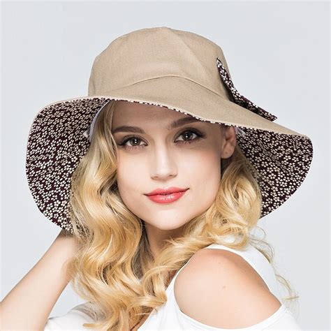 Summer Womens Beach Sun Hats Anti Uv Elegant Ladies Fashion Sunhats Female Cotton Caps Wide