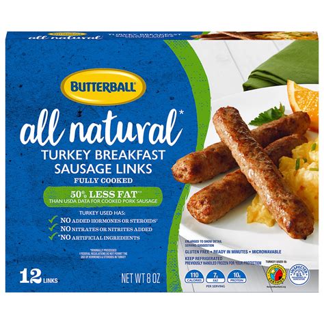 Butterball Everyday Fully Cooked Turkey Breakfast Sausage Links 12 Ct
