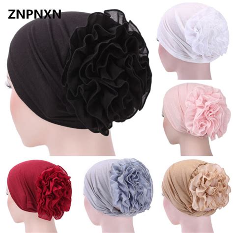 Znpnxn Women Flower Stretchy Turban Head Wrap Band Chemo Bandana Hijab