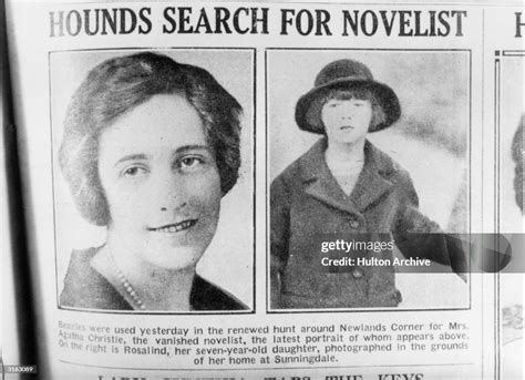 English Crime Writer Agatha Christie And Her Daughter Rosalind