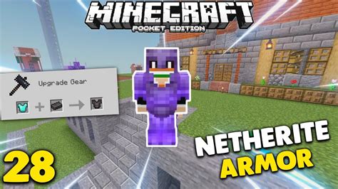 How To Make Netherite Armor Minecraft Pe 119 Survival Series In