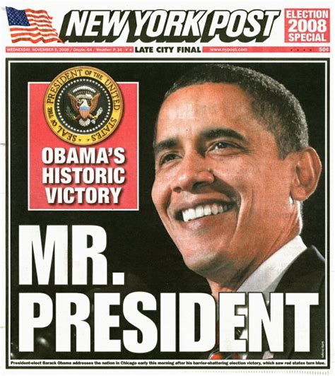 Posterazzi Presidential Campaign 2008 Nfront Page Of The New York Post 5 November 2008