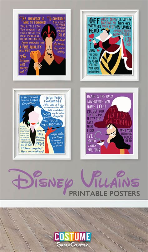 Evil Disney Villain Quotes And Free Printable Posters Laptrinhx News