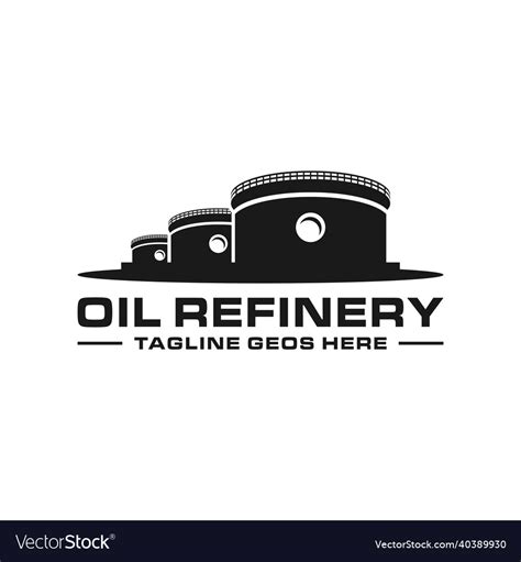 Oil Refinery Industry Inspiration Logo Royalty Free Vector