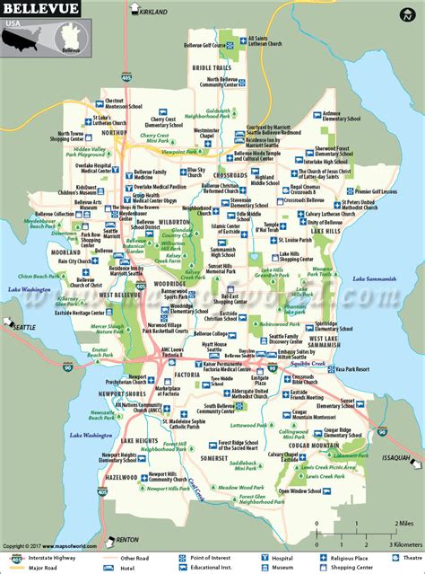 Bellevue Washington Zip Code Map