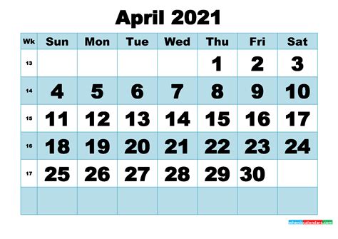 Blank templates or annual planners with holidays available. Free Printable April 2021 Calendar Word, PDF, Image | Free ...