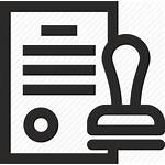 Stamp Icon Document Signature Icons Paper Contract