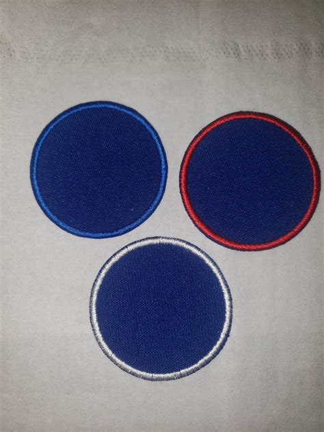 Royal Blue Round Blank Embroidered Patch Patch For Sublimation