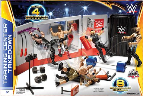 Wwe Training Center Takedown Play Set Toy Wrestling Action Figure