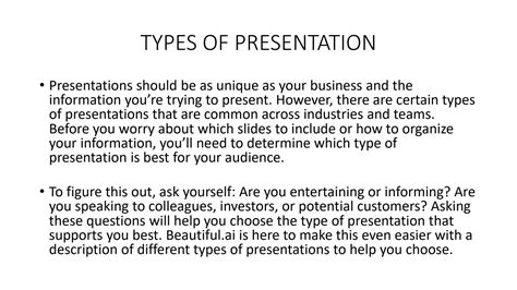 Solution Types And Methods Of Presentation Studypool