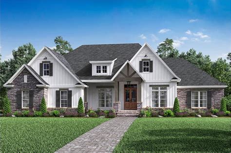 Country Style 4 Bedroom House Plan One Story 25 Bath