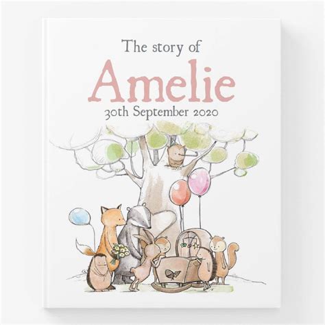 Personalised Woodland New Baby Book In 2021 New Baby Products