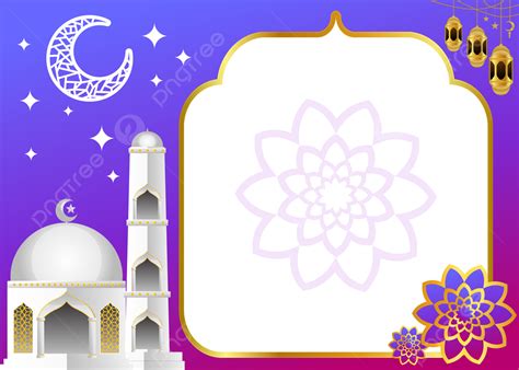 Realistic Islamic Ramadan Purple Background Vector Islamic Ramadan